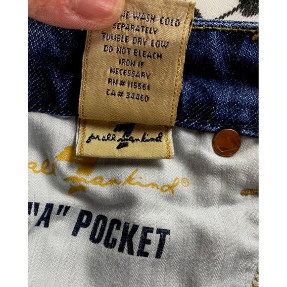 7 For All Mankind Women's Bootcut Jeans Embroidered Size 28 Medium Wash - Picture 9 of 9